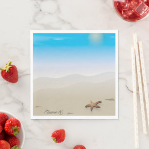 Guardanapo De Papel Starfish Seashell Themed Paper Napkins
