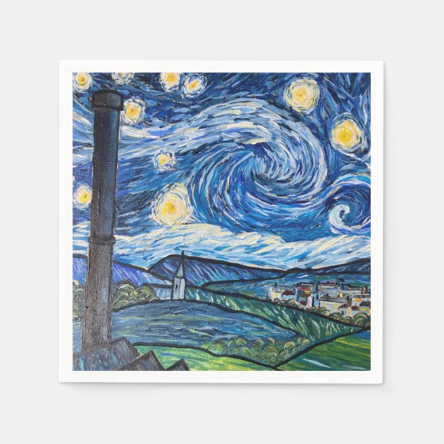Guardanapo De Papel Starry Night Belmont Lancashire (Frente)