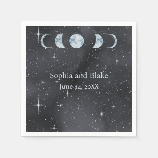 Guardanapo De Papel Starry Night Celestial Wedding (Frente)
