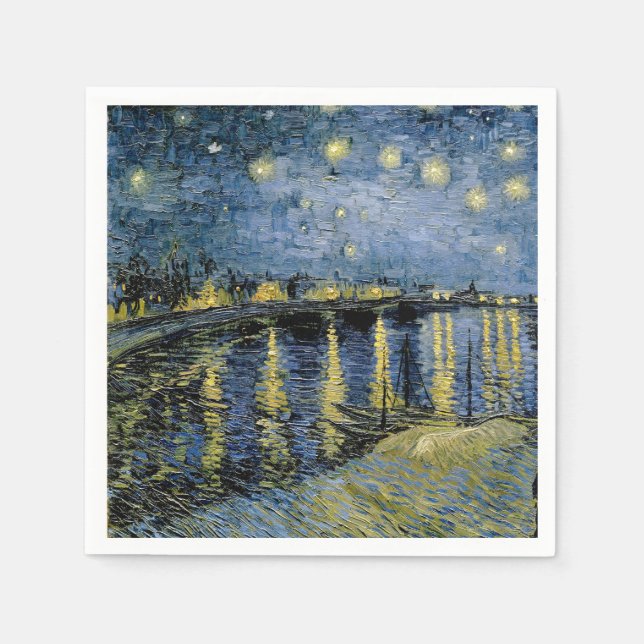 Guardanapo De Papel Starry Night Vincent van Gogh (Frente)