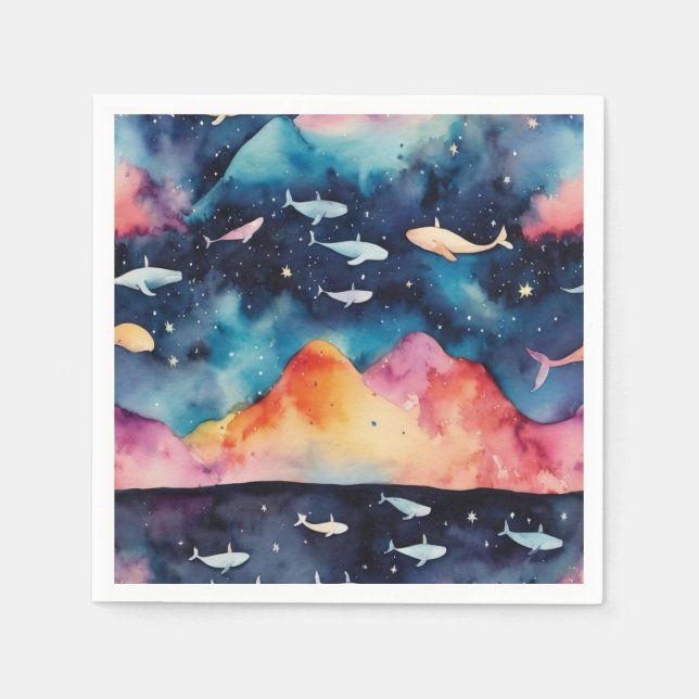 Guardanapo De Papel Starry Seascape (Frente)