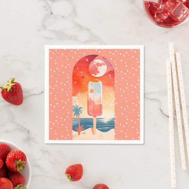 Guardanapo De Papel Starry Summer Tropical Night (Insitu)
