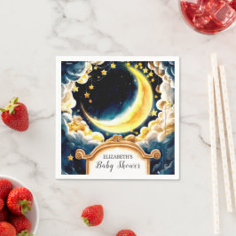 Guardanapo De Papel Stars Moon Celestial Chá de fraldas