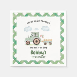 Guardanapo De Papel Start Your Tractor 1st Birthday