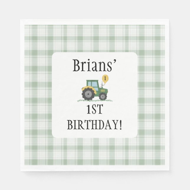 Guardanapo De Papel Start Your Tractor Square Paper Napkin (Frente)