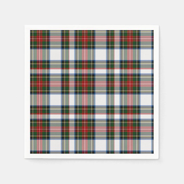 Guardanapo De Papel Stewart Dress Tartan Xadrez Papéis Napkins (Frente)