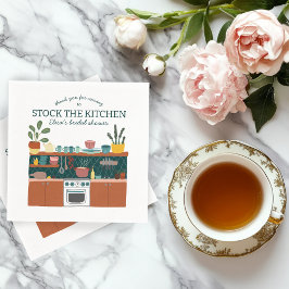 Guardanapo De Papel STOCK THE KITCHEN Bridal Shower Cute CUSTOM