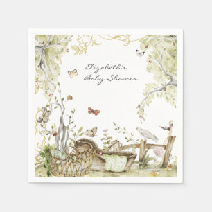 Guardanapo De Papel Storybook Chá de fraldas florestal