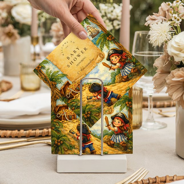 Guardanapo De Papel Storybook Pirate Adventure Baby Shower (Criador carregado)
