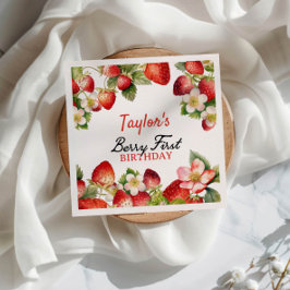 Guardanapo De Papel Strawberry Birthday