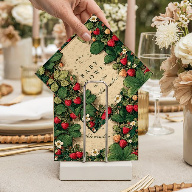 Guardanapo De Papel Strawberry Fairytale Baby Shower (Criador carregado)