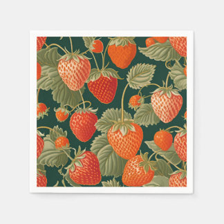Guardanapo De Papel Strawberry Illustration Birthday Party Napkins
