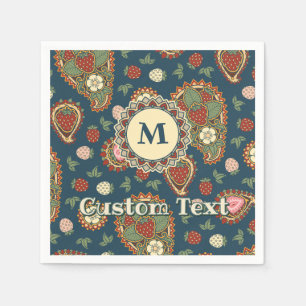 Guardanapo De Papel Strawberry Paisley Pattern Napkins