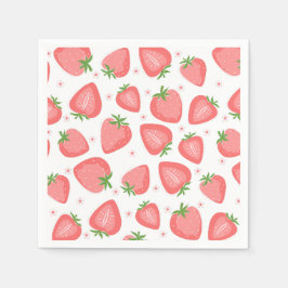 Guardanapo De Papel Strawberry Paper Napkins Berry Primeiro Aniversári
