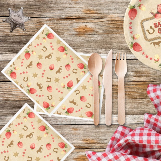 Guardanapo De Papel Strawberry Stampede Birthday (Criador carregado)