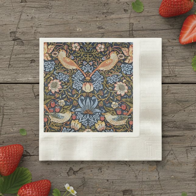 Guardanapo De Papel Strawberry Thef Birds William Morris (Criador carregado)
