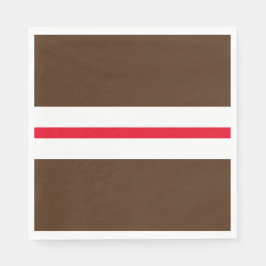 Guardanapo De Papel Stripes de corridas brancas, brancas e atléticas, 