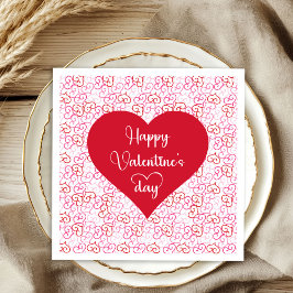 Guardanapo De Papel Stylish Pink Red Hearts Valentine Napkins