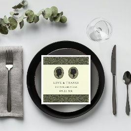 Guardanapo De Papel Sua Coleção de Casamentos de Arte Deco Silhouette