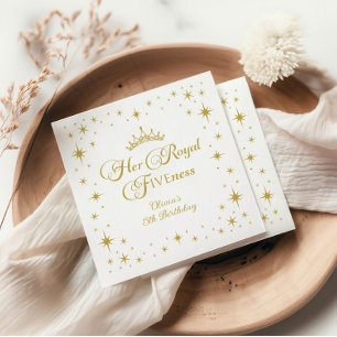 Guardanapo De Papel Sua Real Noite Dourada Princesa 5 Aniversário