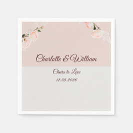 Guardanapo De Papel Suave púrpura e cinzas com flores