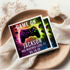 Guardanapo De Papel Suba! Festa de aniversário Neon Video Game