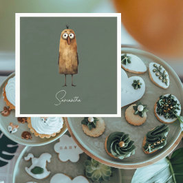 Guardanapo De Papel Sublimação verde Chá de fraldas de animais florest