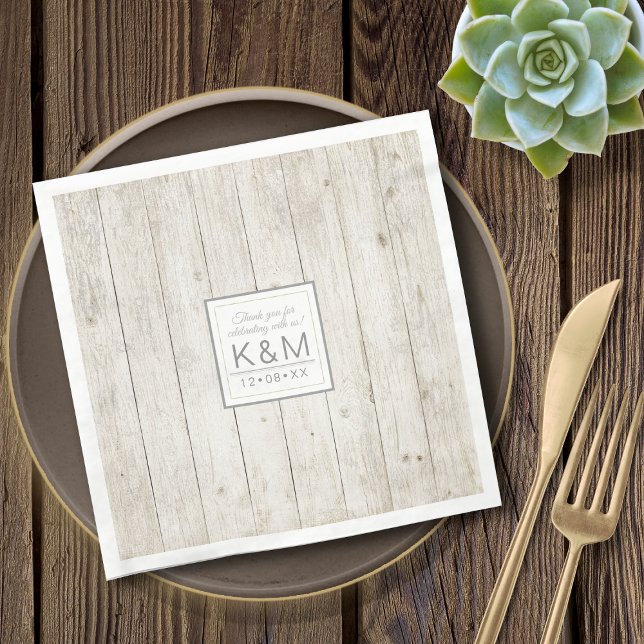 Guardanapo De Papel Succulents and Rustic Wood Wedding ID515 (Criador carregado)
