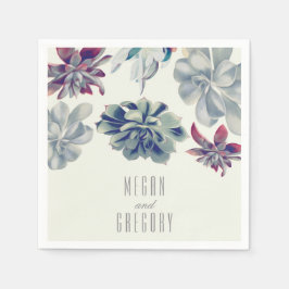 Guardanapo De Papel Succulents Floral Garden Wedding