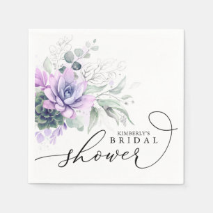 Guardanapo De Papel Suculentas Verdura Chuveiro de Noiva / Bebê Elegan