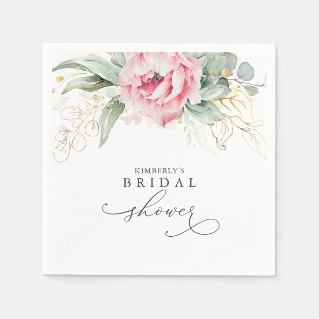 Guardanapo De Papel Suculentas Verdura Elegante Chás de Bebê / Noiva  (Frente)