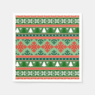 Guardanapo De Papel suéter de Natal feio de malha