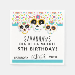 Guardanapo De Papel Sugar Skull Dia de La Muerte Halloween Aniversário