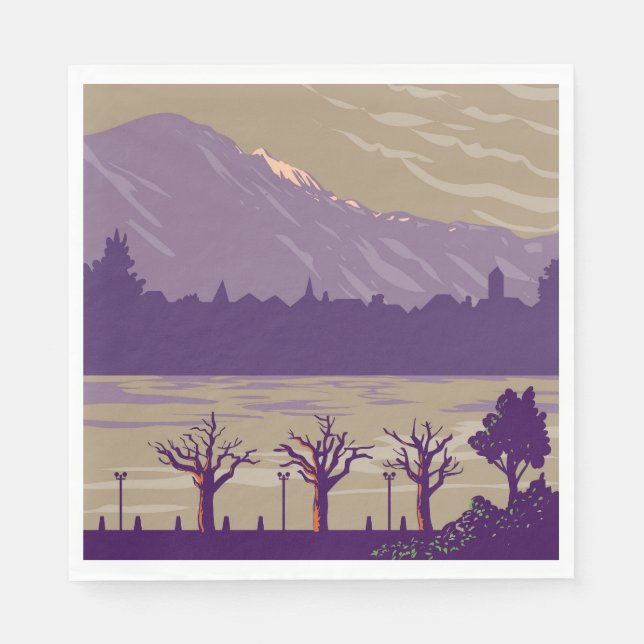 Guardanapo De Papel Suiça Interlaken (Frente)