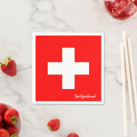 Suiça Napkins, partido suíço Bandeira/adeptos desp