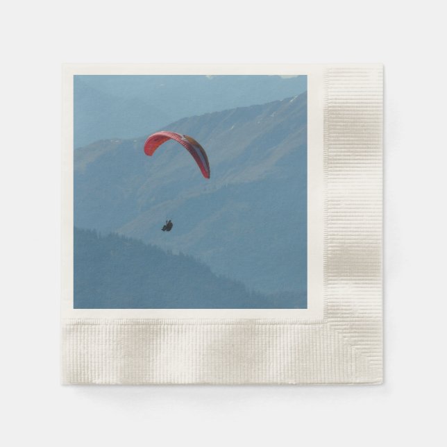 Guardanapo De Papel Suiça Paraglider 🏔️ Adventure Paper Napkins (Frente)