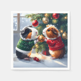 Guardanapo De Papel Suínos guineenses e Natal