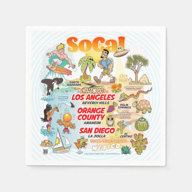 Guardanapo De Papel Sul da Califórnia (Frente)