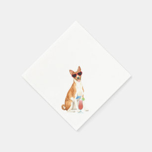 Guardanapo De Papel Summer Basenji Napkins