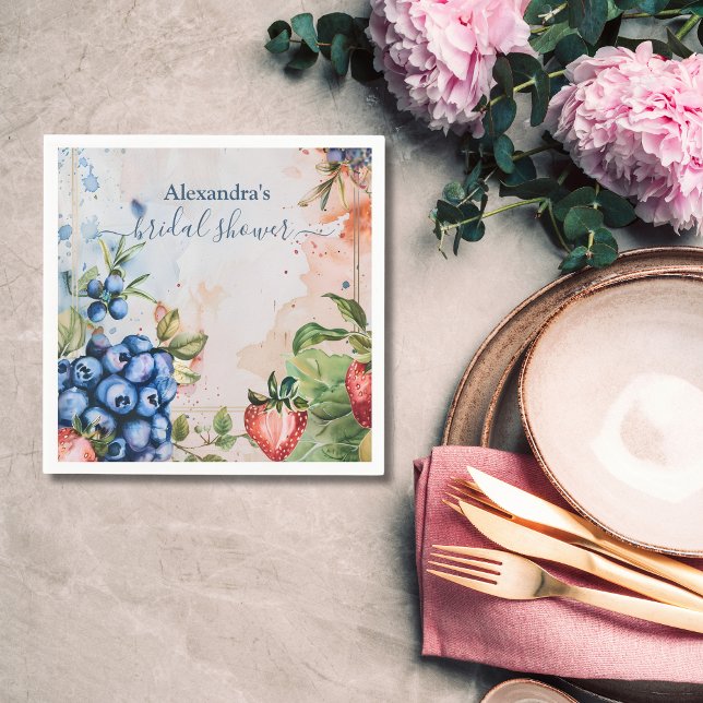 Guardanapo De Papel Summer Berry Sweet Strawberry Chá de panela (Criador carregado)