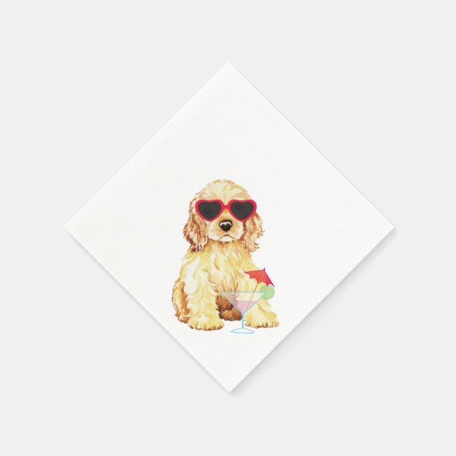 Guardanapo De Papel Summer Cocker Spaniel (Canto)