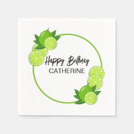 Guardanapo De Papel Summer Green Limão Citrus Birthday