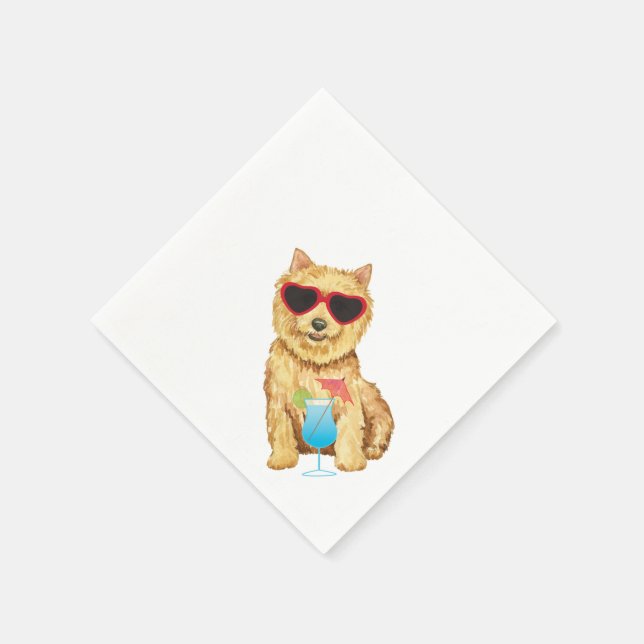 Guardanapo De Papel Summer Norwich Terrier Napkins (Canto)
