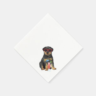 Guardanapo De Papel Summer Rottweiler