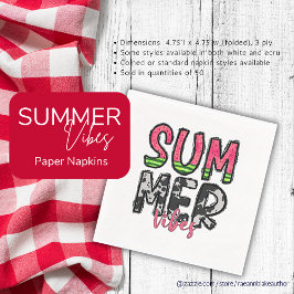 Guardanapo De Papel Summer Vibes Paper Napkin