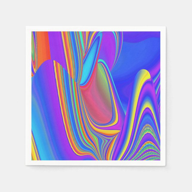 Guardanapo De Papel Summersense, Abstrato 3D Rainbowart (Frente)