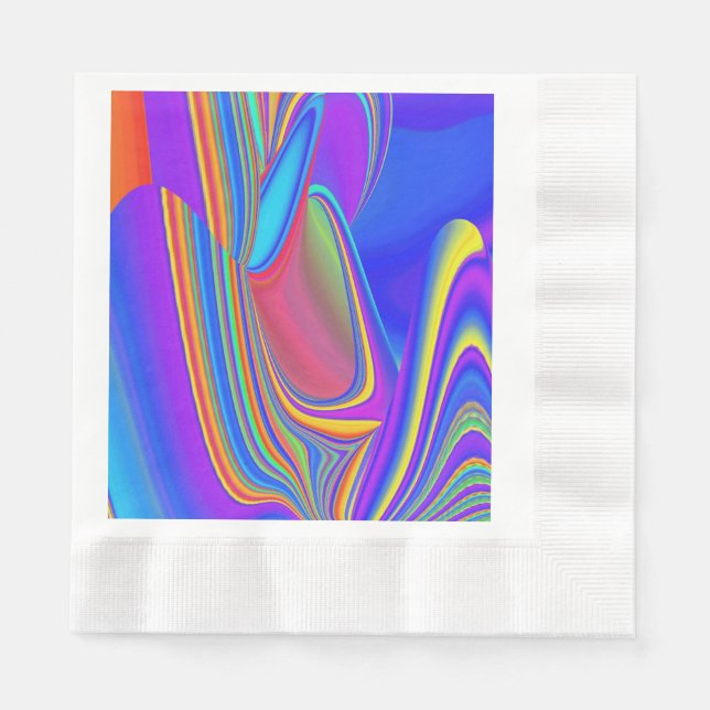 Guardanapo De Papel Summersense, Abstrato 3D Rainbowart (Frente)