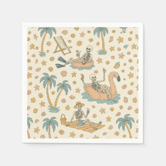 Guardanapo De Papel Summerween Party Skeleton Napkins