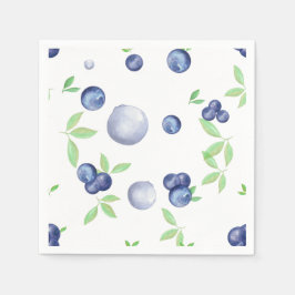 Guardanapo De Papel Summery Watercolor Blueberry
