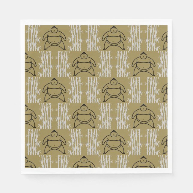 Guardanapo De Papel Sumo Wrestler (Frente)